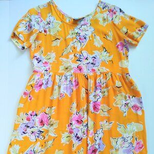 Wild Berries Orange Mini Floral Dress